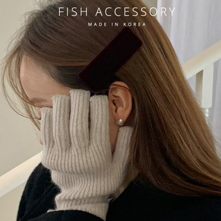 韩国进口秋冬发夹简约气质丝绒侧边夹长方形bb掰掰夹ins刘海夹女