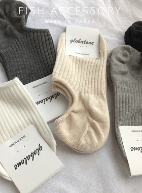 韩国东大门进口bi入款纯色超舒服柔软白色米色瓤袜浅口女船棉袜子