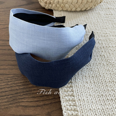 韩国进口博主同款 头箍高级感棉麻质感简约气质宽边舒适压发发箍