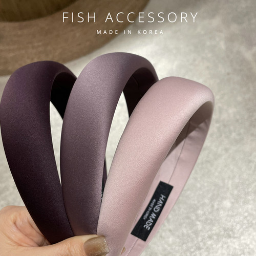复古高级感灰紫色系高颅顶发箍