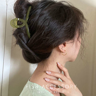 韩国进口高质感大抓夹优雅果冻感日常慵懒风气质女交叉形洗漱发夹