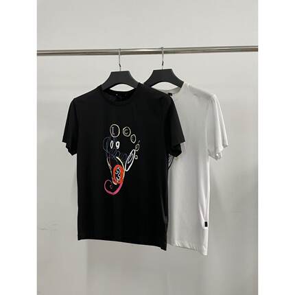 ICE男士液氮棉纯色宽松圆领印花短袖T恤休闲百搭DT026