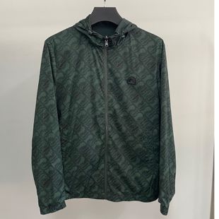 连帽双面穿夹克 墨绿色休闲满印款 费家jk729男士 秋季
