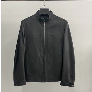 净版 新款 简约黑色立领皮衣 秋季 劲家jk773男士