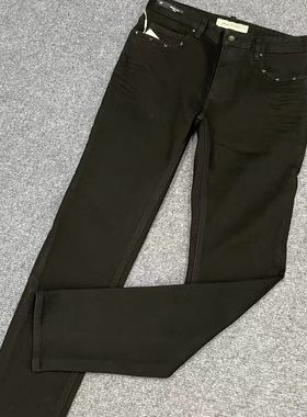 九家KU697男士休闲时尚秋冬款黑色窄脚时尚百搭牛仔裤