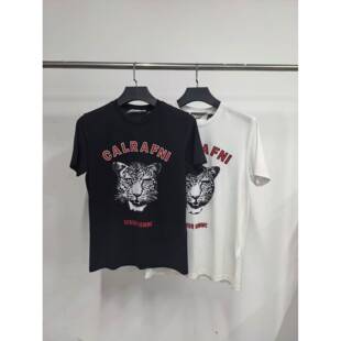 卡里ya尼砖柜1690dt019男士 豹子头圆领短袖 上衣轻奢时尚 T恤 夏季