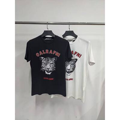 卡里ya尼砖柜1690dt019男士夏季豹子头圆领短袖上衣轻奢时尚T恤