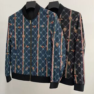 新款 潮流满印棒球领潮流夹克外套 秋季 古laojk731男士