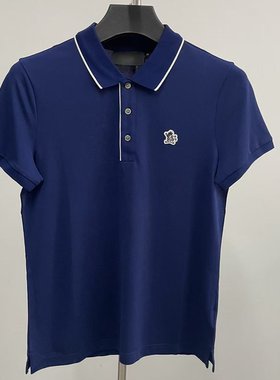 dt679奥拉ma男士深蓝时尚色夏季新款百搭polo衫轻奢翻领商务