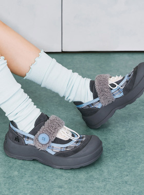 玛速主义2026新款魔术贴厚底大头丑萌鞋女春休闲鞋小众设计运动鞋