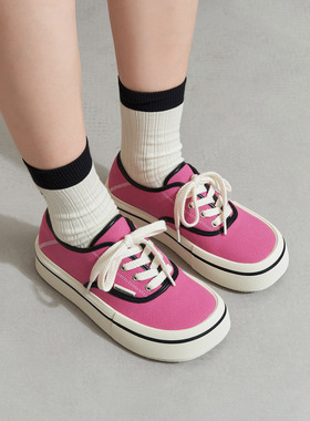 玛速主义2026年春季新款低帮帆布鞋平底休闲板鞋学生运动小白鞋女