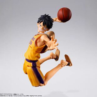 万代魂SHF航海王 NBA蒙奇D路飞 洛杉矶湖人队服手办