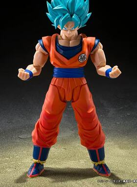万代 SHF 龙珠超 超级赛亚人之神 超蓝悟空 新素体