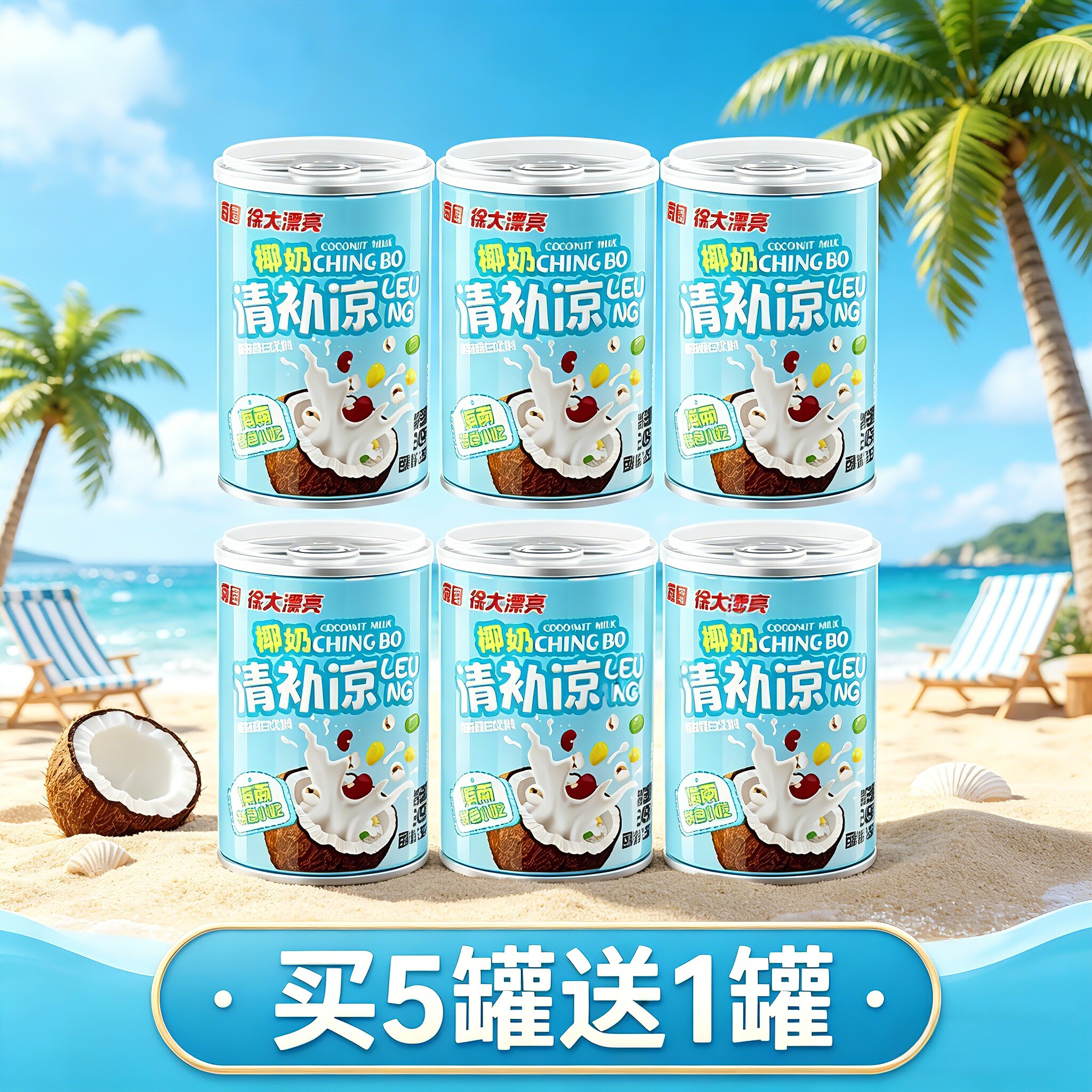 南国海南椰奶清补凉*6罐 24.9元 - 线报酷