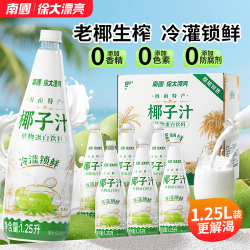 南国生榨椰子汁海南特产咖啡椰浆