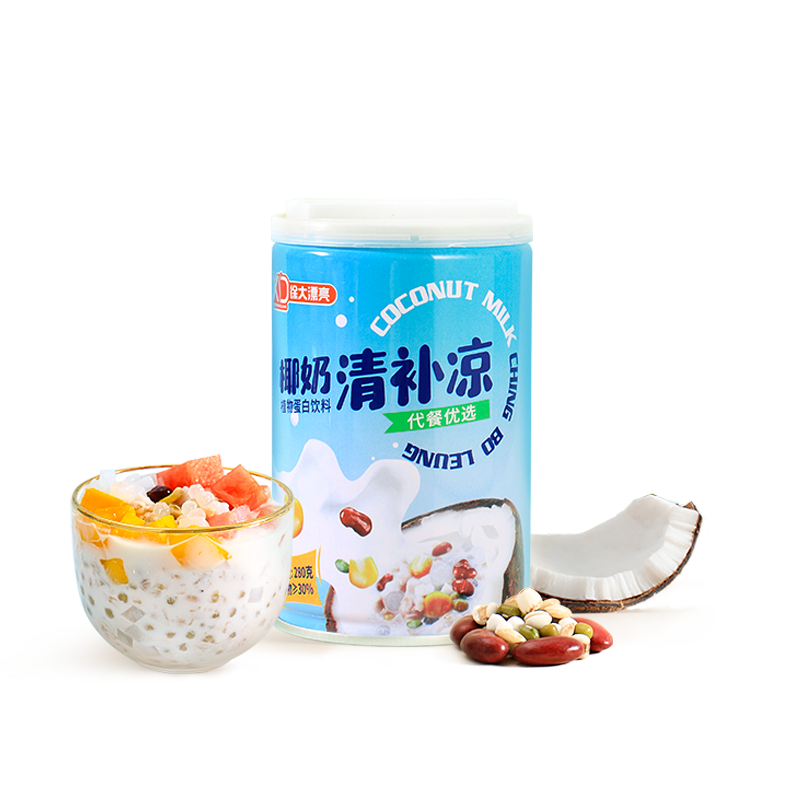 海南特产南国食品椰奶清补凉245g*6罐装传统小吃甜品椰奶椰汁椰子