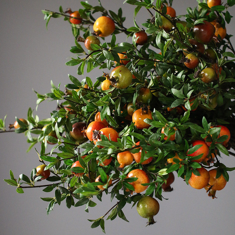 仿真迷你石榴绢花家居花卉寓意多子多福装饰品 diy插花花束材料