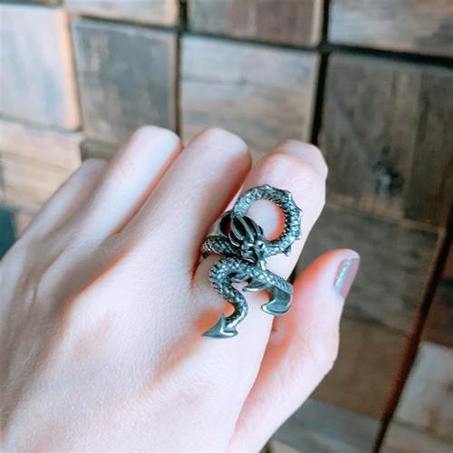 alchemya牌正品进口龙开口戒指