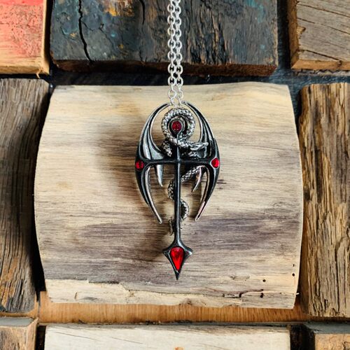 欧美朋克风十字架珠宝项链