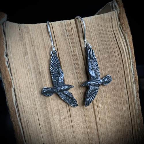 ALCHEMY男女朋克哥特乌鸦耳坠