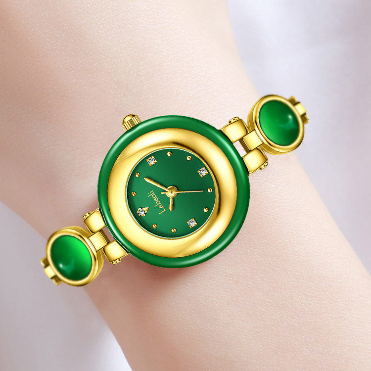 翡翠绿色手表老婆妈妈礼物优选