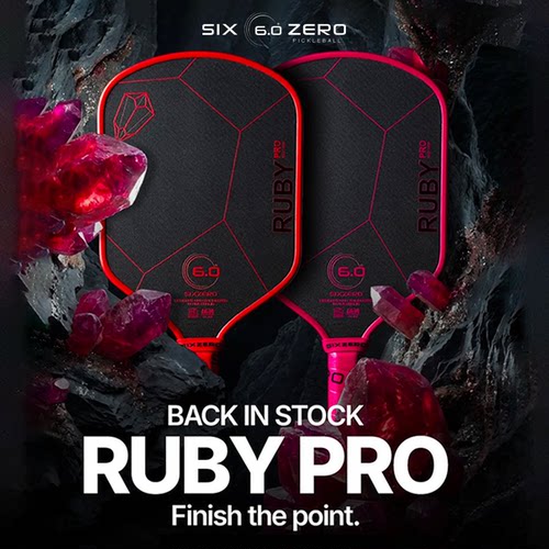 Six Zero Ruby Pro14专业匹克球拍板碳纤维比赛球拍pickleball