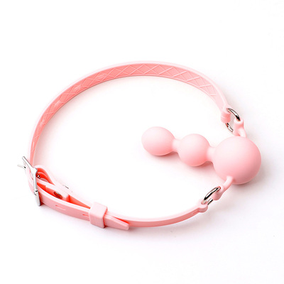 高端全硅胶口球皮革堵嘴球佩戴式口枷张口器口水球寝室情侣礼物