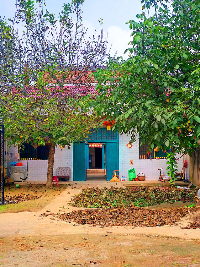 FJ1144定制老北京胡同田园农民空间直播快手乡村路老房子布可打孔