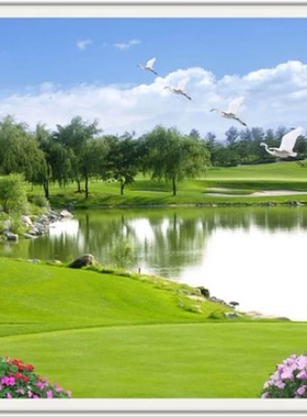 FJ0610电视3D背景墙立体空间延伸立体壁画窗外绿色风景电视背景墙