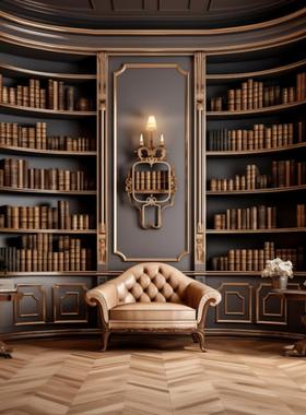 书橱背景布书架背景布直播间背景布主播书柜背景布D立体布FJ01869