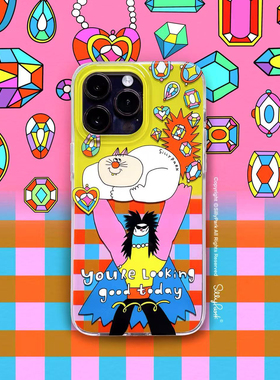 SillyPark原创双层适用苹果17ProMax手机壳iPhone16Pro/15/14保护套IMD光面可爱小众举猫猫