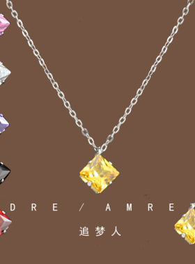 批发黄钻金色钻项链女新款配饰轻奢小众设计锁骨链高级感颈链礼物