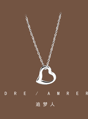 批发钛钢立体镂空心项链女颈链锁骨轻奢小众设计高级甜酷节日礼物