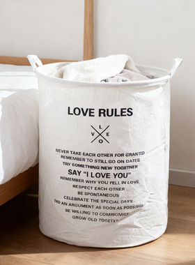 北欧风棉麻布艺家用脏衣篓Dirty clothes storage basket