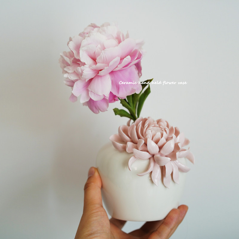 森林熊 重工设计 手捏花造型陶瓷桌面花瓶 香薰扩香器 家居装饰,家居饰品,香薰摆件,淘宝优惠券,粉丝福利购,淘宝优惠卷