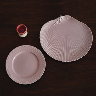 【老货餐盘】出口欧式浮雕珊瑚欧式纹路陶瓷西餐餐盘  点心盘大盘