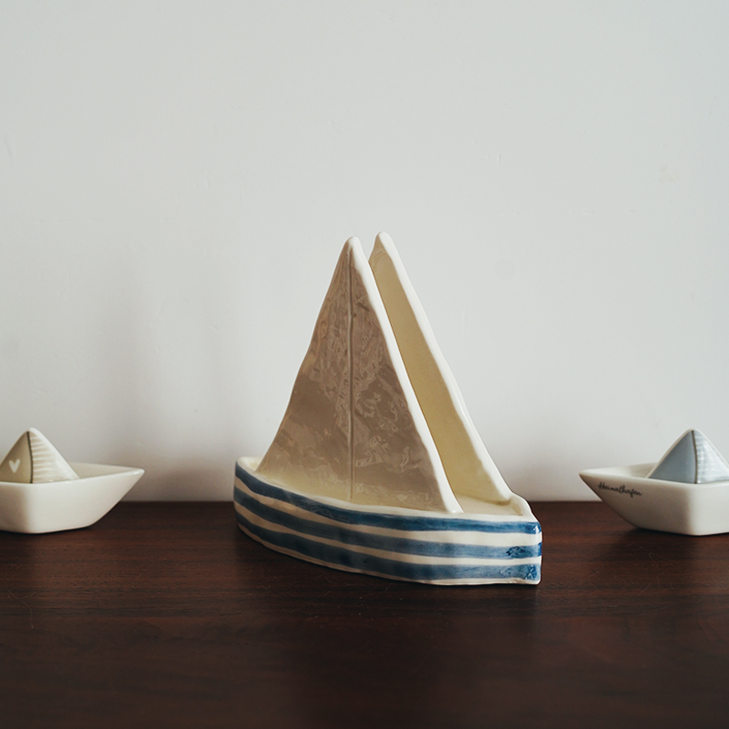 出口北欧复古手绘陶瓷餐巾架