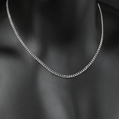 钛钢银色潮欧美不掉色锁骨链 古巴项链男嘻哈女同款 GRGR 百搭细款