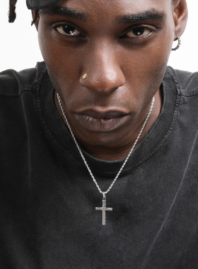 GRGR silver cross necklace 纯银十字架项链男女嘻哈百搭锁骨链