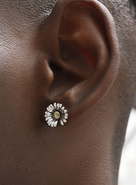 daisy earring 2023新款s925纯银雏菊耳钉男嘻哈女ins同款耳饰潮