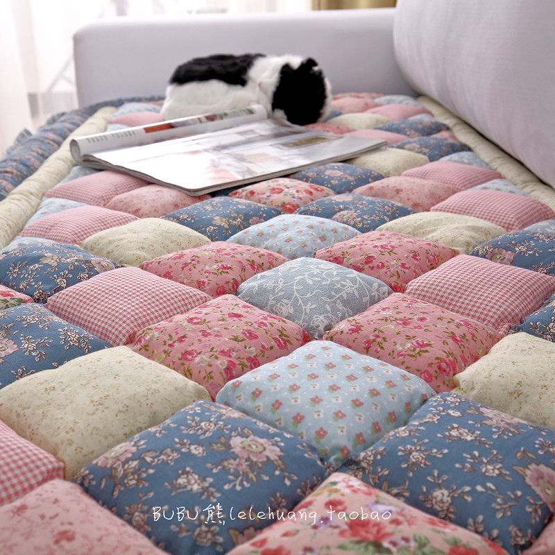 韩式纯棉手工拼接全棉沙发垫四季通用防滑加厚客厅馒头垫子套巾罩,居家布艺,沙发垫,淘宝优惠券,粉丝福利购,淘宝优惠卷
