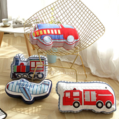 BUBU熊新品 出口全棉贴布绣抱枕绗缝布艺特色靠枕含芯卡通儿童靠垫