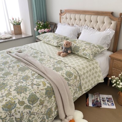 双面纯棉四季通用机洗床盖