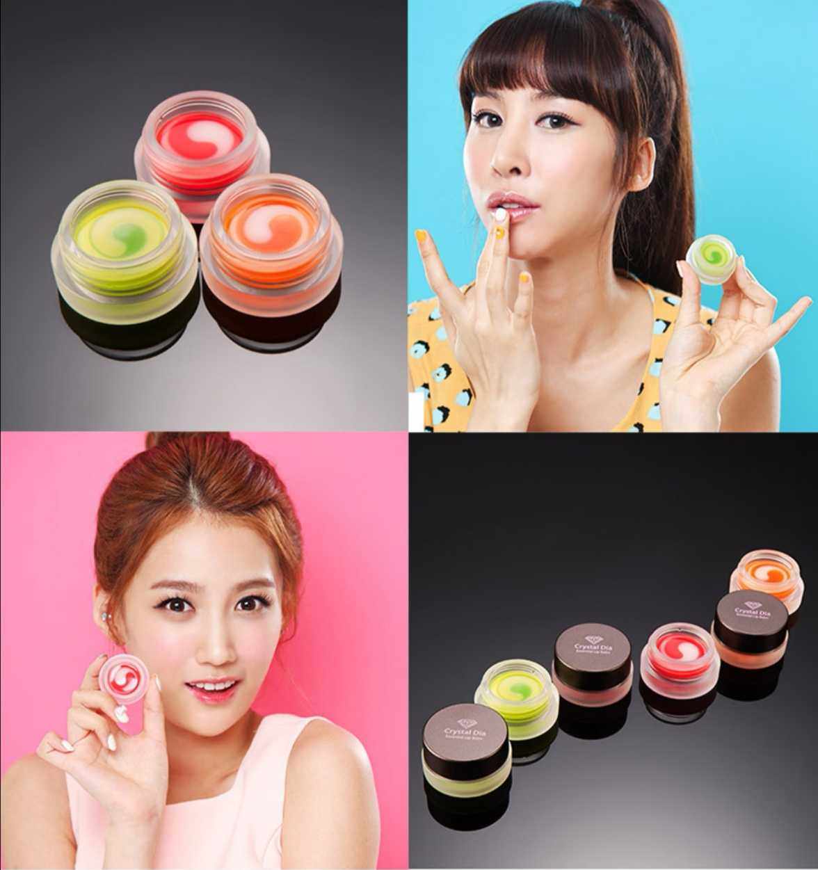 韩国钻石Crystal Dia精华润唇膏滋润唇膜维E 备注青葡萄草莓