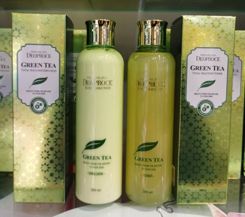 韩国原装deoproce绿茶护肤水 乳液单瓶260ml补水保湿弹力大容量