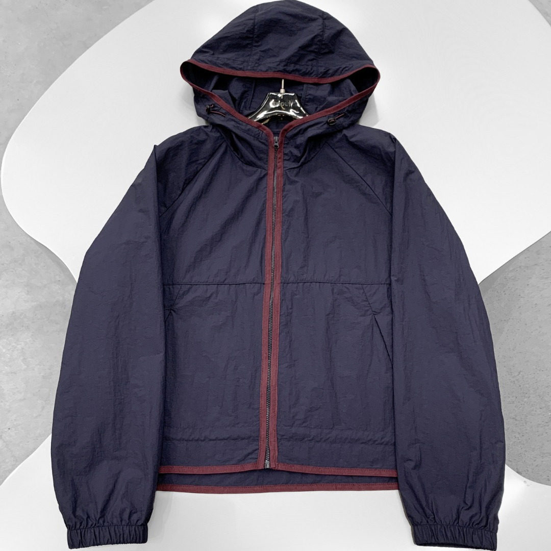 新款户外梭拼色织防晒衣女春秋速干休闲冲锋衣连帽薄款外套登山服