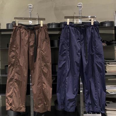 户外机能风工装裤女士九分阔腿裤