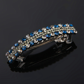 原创简约水钻顶夹2024新款 横夹马尾夹气质发夹弹簧夹时尚 高档发饰