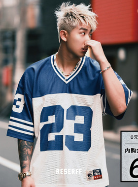 RESERFF HELL BOXER 传奇归来 结构网眼橄榄球服短袖美式休闲T恤