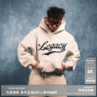 RESERFF X AVIA 联名 复古贴布刺绣印花加绒连帽卫衣重磅帽衫外套